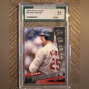Mark McGwire 1998 Pinnacle Inside #40 Graded 9 St Louis Cardinals Bash Brother